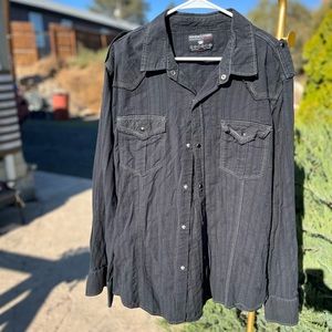 Mens 2x Pop Icon Clothing Long Sleeved Snap up shirt